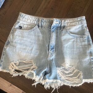 Denim blue Jean kancan shorts
